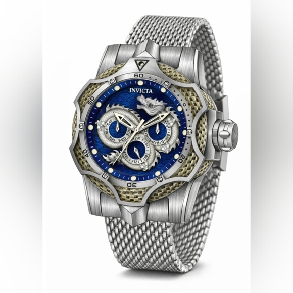 Invicta Mens Exclusive Venom Dragon Dial Watch NWT